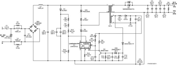 Single stage combined PFC and CC converter Using LinkSwitch-PH Single stage combined PFC and CC converter